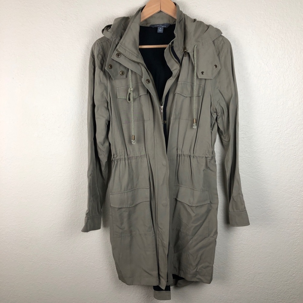 Market and Spruce Hooded utility long jacket